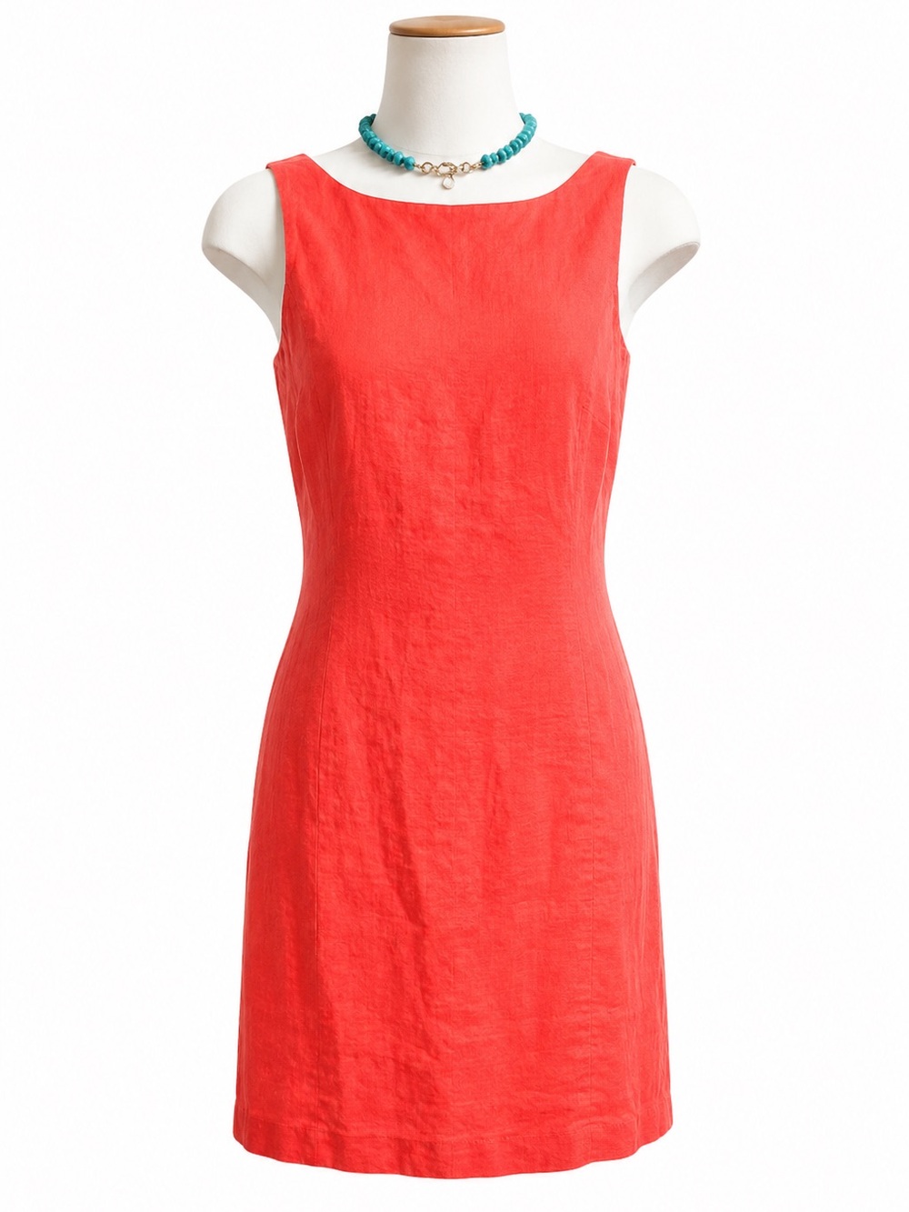 Harolds Coral Linen Dress – Size 6 – Vintage Classic ☀️